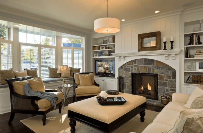 Living room with fireplace decor ideas