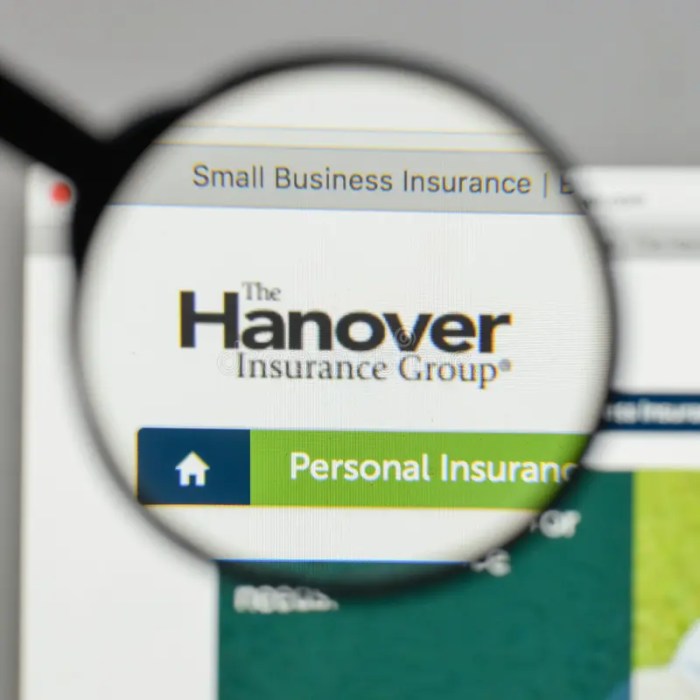 Hanover insurance stock price